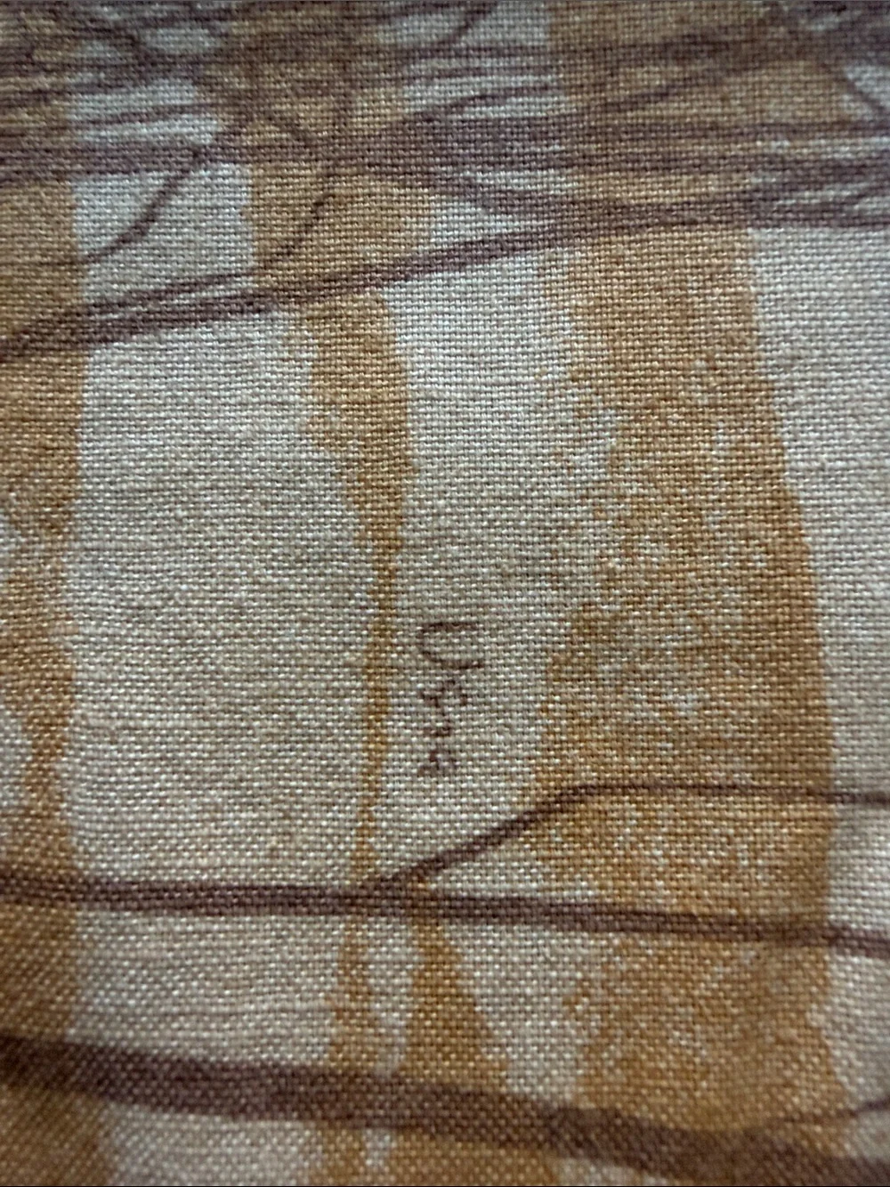 Vera Neumann “Chinese Grass” or “Golden Field of Wheat” Rectangle Tablecloth